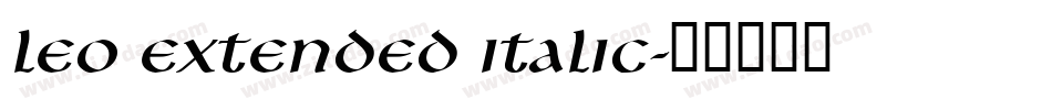 Leo Extended Italic字体转换